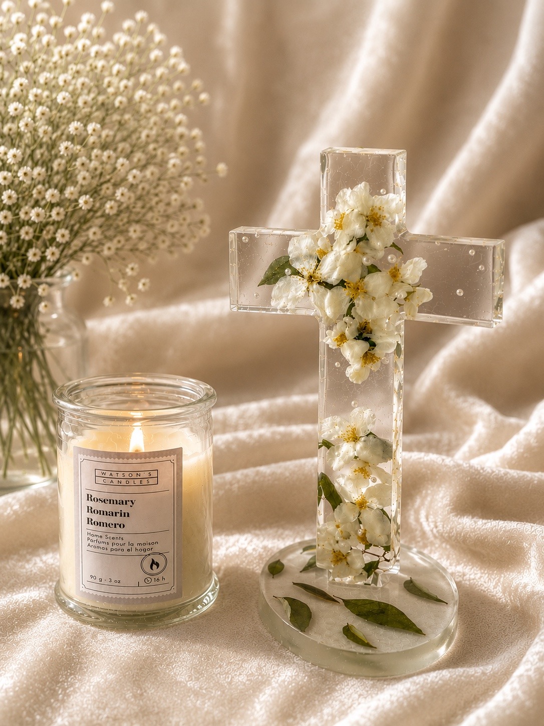 Floral resin display