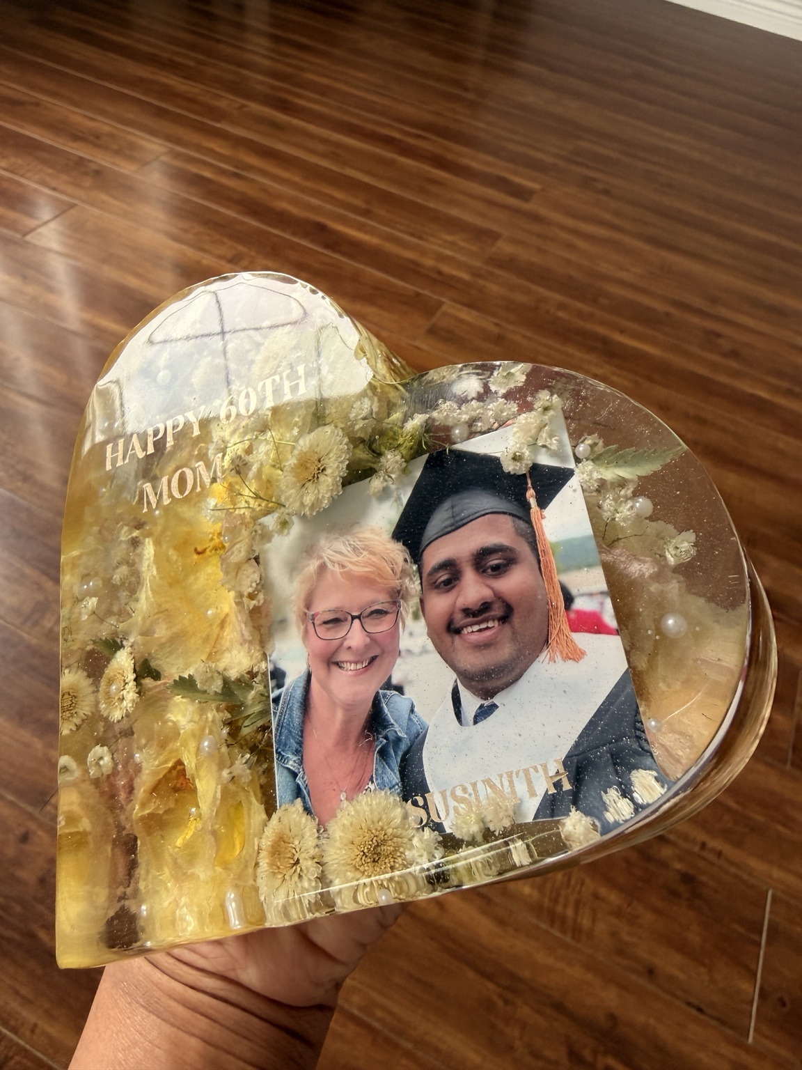 Custom memorial resin keepsake