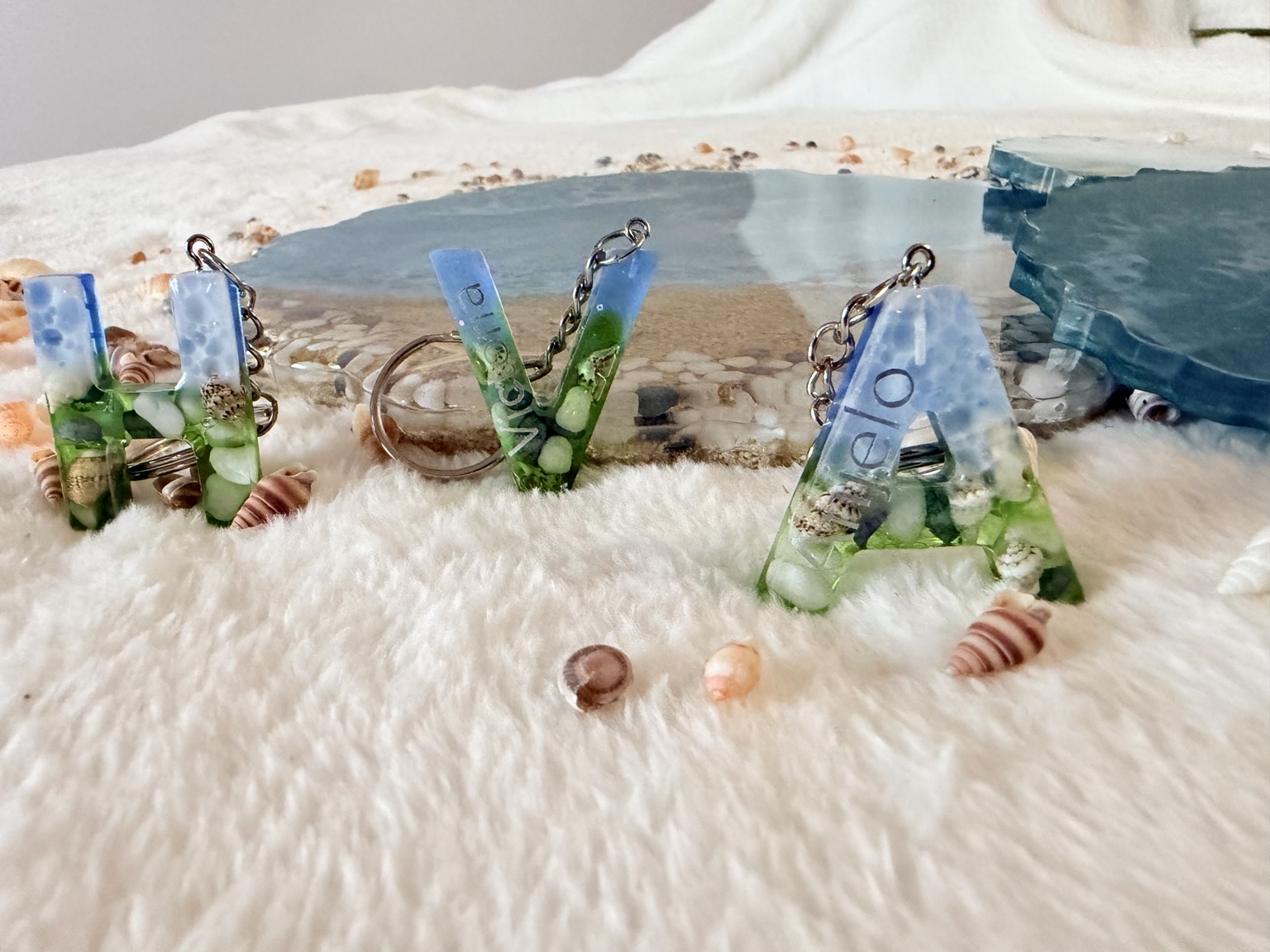 Handmade personalized pet resin keepsake
