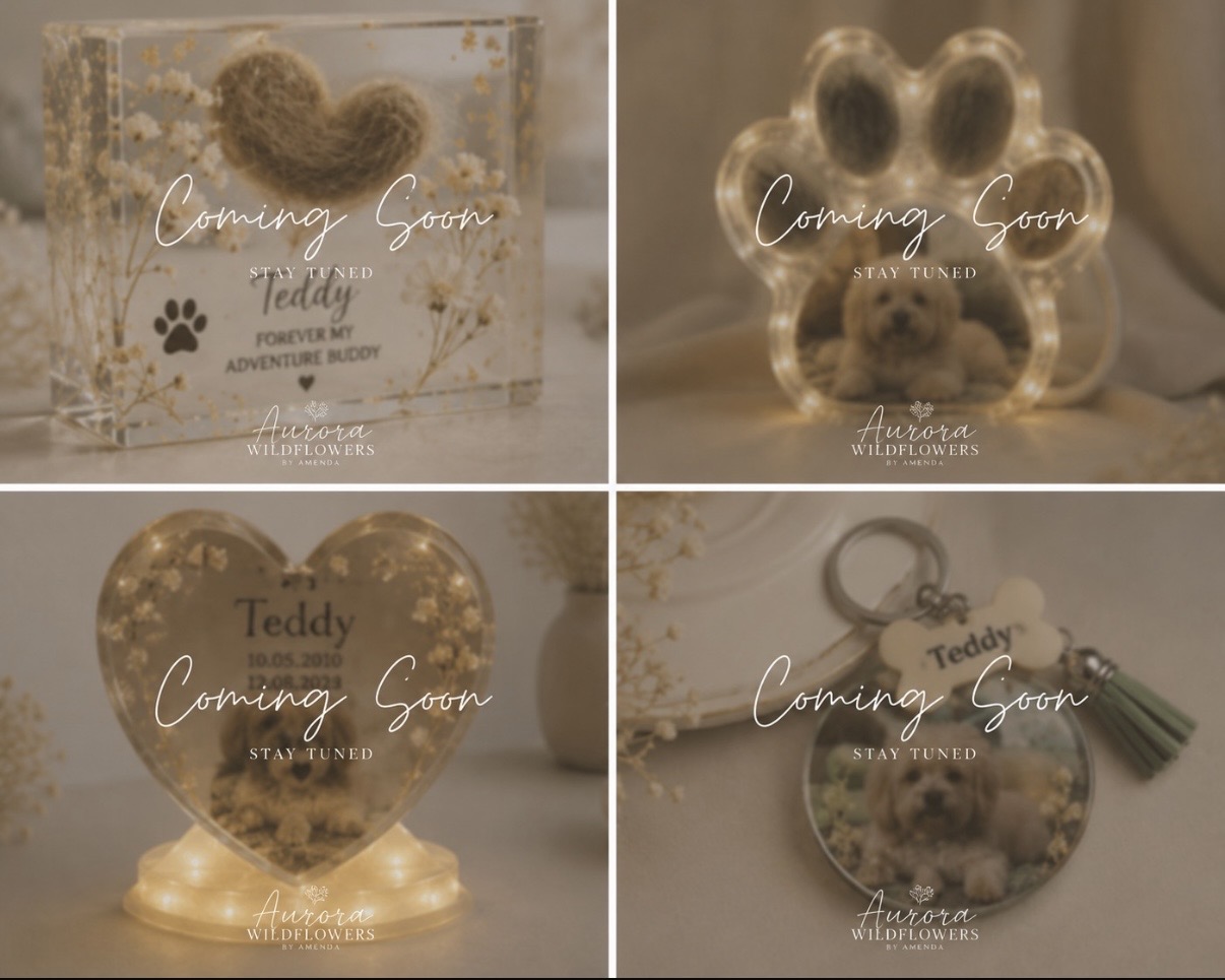 Coming soon pet keepsake collection
